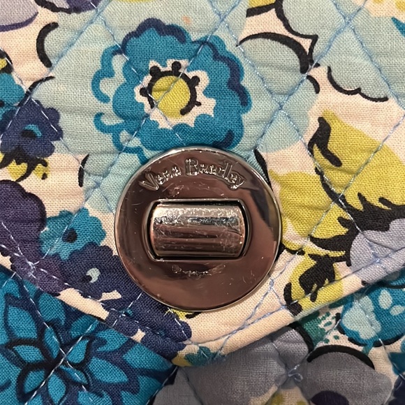 Vera Bradley Bundle Blueberry Blossom Crossbody, Wristlet , ID Key Chain Bags - Picture 13 of 16